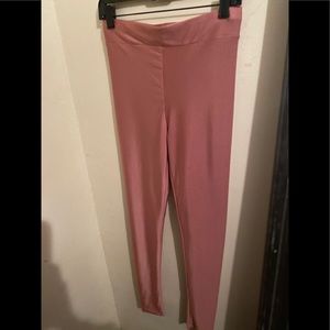 PINK NYLON/SPANDEX LEGGINGS